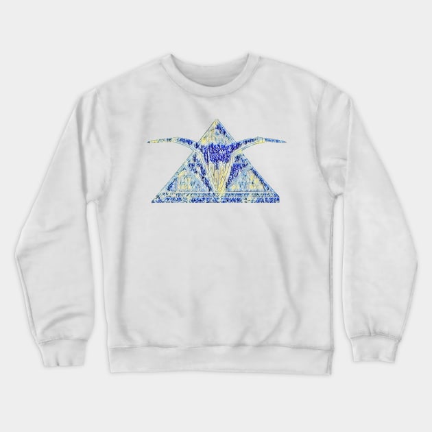 TRIFORCE blue horned design Crewneck Sweatshirt by TriForceDesign